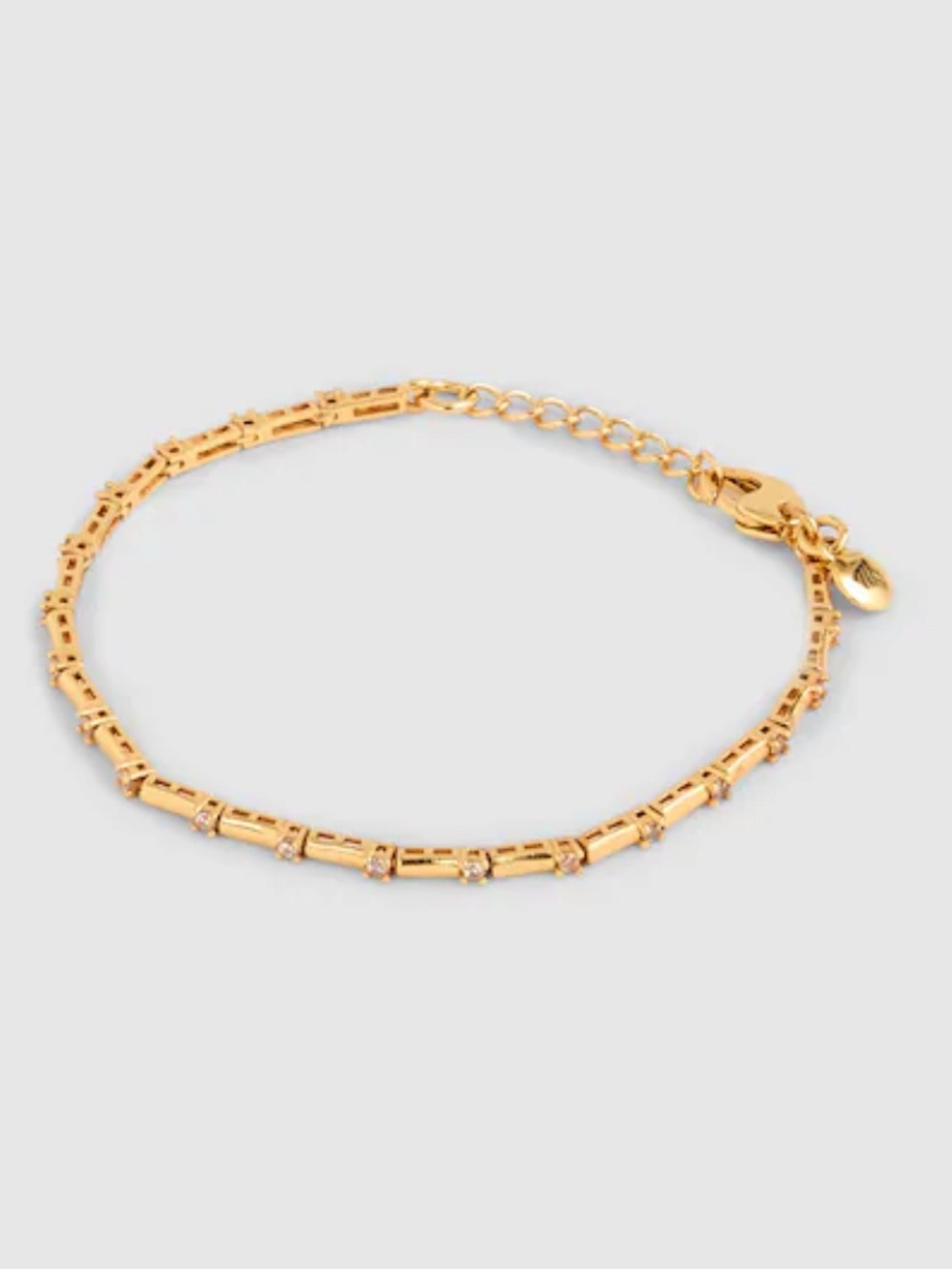 Madewell Gold-Tone Bar Chain Tennis Bracelet 6.5” - 7.5”